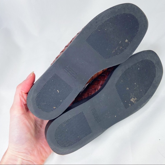 decoys Shoes Decoys By Auditions Woven Leather Slip On Slide Closed